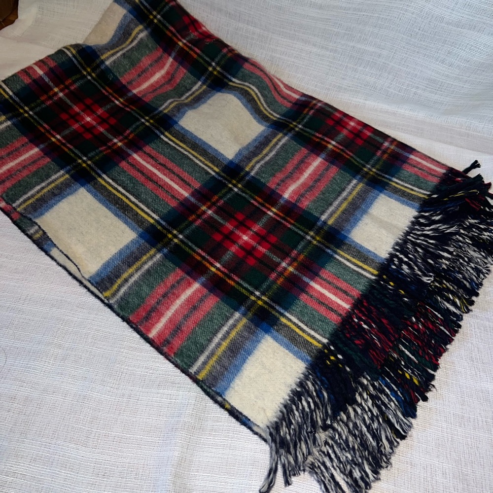 Saks Fifth Avenue Wool Blanket with Fringe